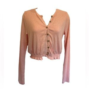 Hyfve Alec 2 piece pale pink ribbed sweater set NWT